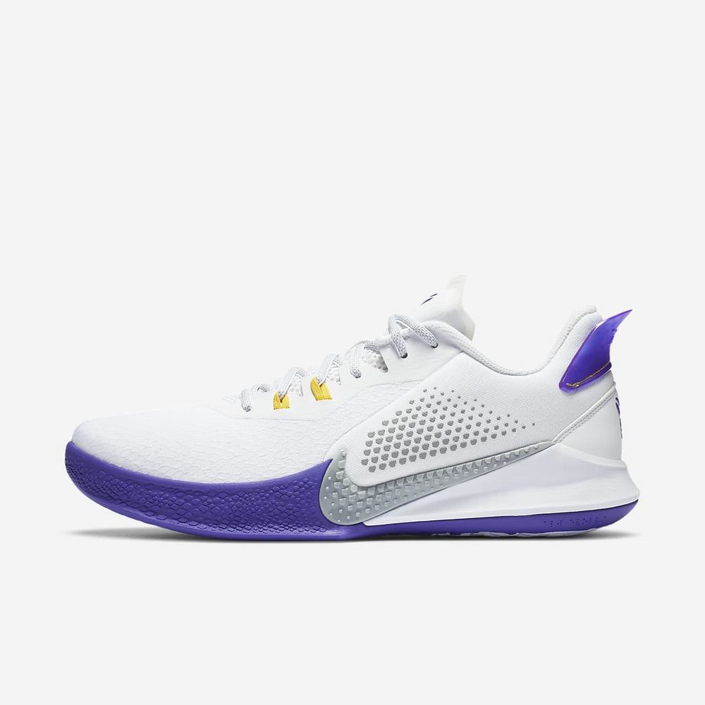 Chaussure De Basket Nike Mamba Fury Blanche 3671-409 White/Field Purple/Amarillo/Light Solar Flare Heather Homme | WVE-86729070